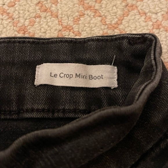 Frame black Le crop mini boot fringe hem jeans women’s size 23 - Picture 4 of 7